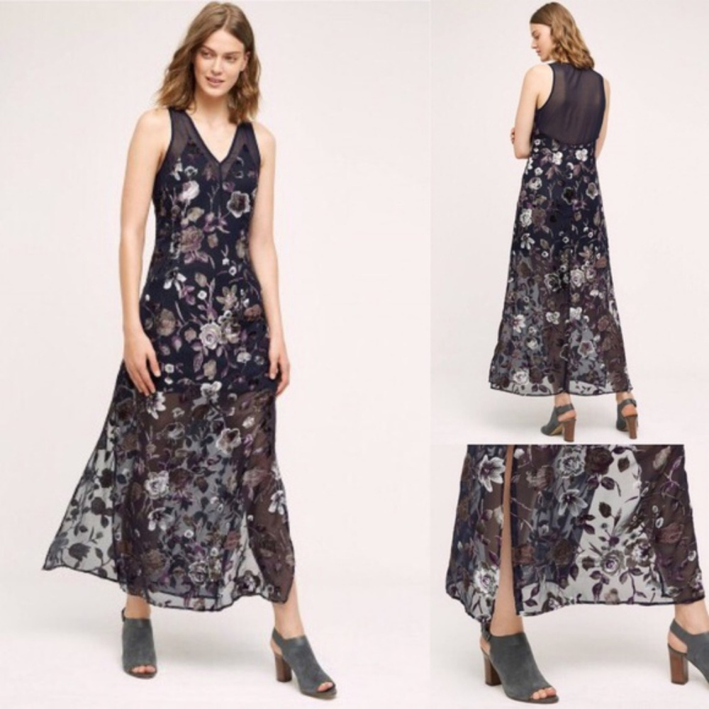 Details about  JOA Moulin Floral Burnout Velvet M
